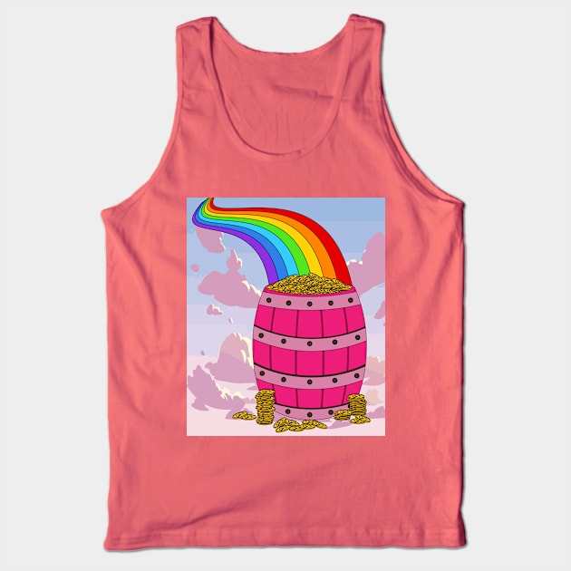 Rainbow With Boiler Pot Full Of Gold Tank Top by flofin